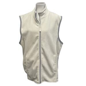 Club Room Mens XXL 100% Polyester Full Zip Sleeveless Collared Fleece Vest